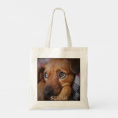 Tote Bag Impression de chien de gros plan adorable (Dos)