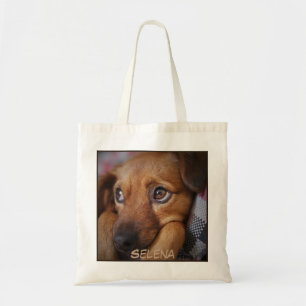 Tote Bag Impression de chien de gros plan adorable