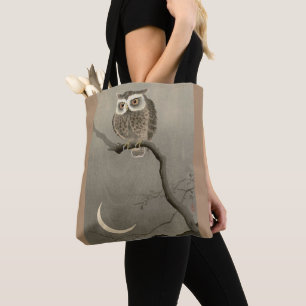 Tote Bag impression de chouette à longue oreille