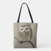 Tote Bag impression de chouette à longue oreille (Dos)