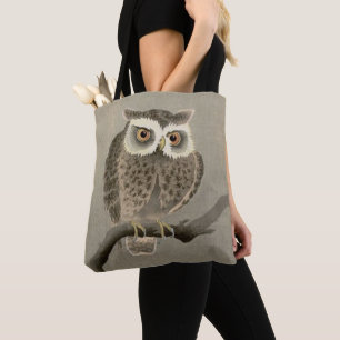 Tote Bag impression de chouette à longue oreille