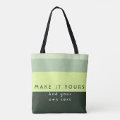 Tote Bag Impression de citation personnalisée moderne (Dos)