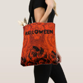 Tote Bag Impression de citrouille d'Halloween (De près)