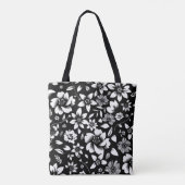 Tote Bag Impression de feuilles florales modernes noir et b (Dos)
