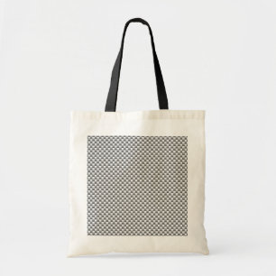 Tote Bag Impression de fibre de carbone blanche en argent