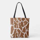 Tote Bag Impression de girafe marron (Dos)