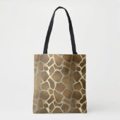 Tote Bag Impression De Giraffe D'Or Chic Et Moderne (Devant)