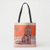 Tote Bag impression de lion souriant (Devant)