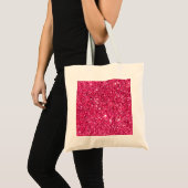 Tote Bag Impression de Parties scintillant rose-chaud (Devant (produit))