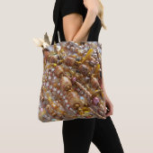 Tote Bag Impression de perles de tons Terre (De près)