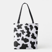 Tote Bag Impression de vache noire et blanche (Dos)