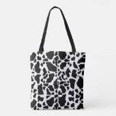 Tote Bag Impression de vache noire et blanche (Dos)