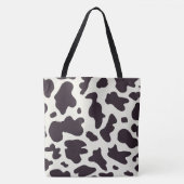 Tote Bag Impression de vache noire et blanche (Devant)