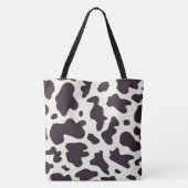 Tote Bag Impression de vache noire et blanche (Dos)