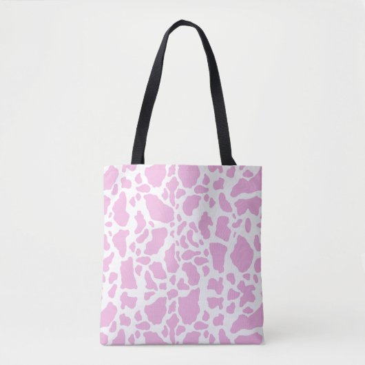 Tote Bag Impression de vache rose (Devant)
