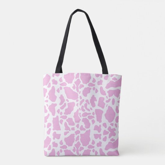 Tote Bag Impression de vache rose (Dos)