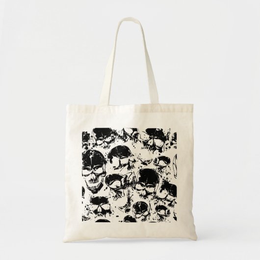 Tote Bag impression des crânes de grunge (Devant)