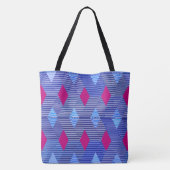 Tote Bag Impression diamant moderne du milieu du siècle, bl (Dos)
