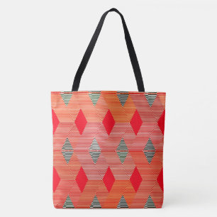 Tote Bag Impression Diamant Moderne Du Milieu Du Siècle, Co
