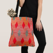 Tote Bag Impression Diamant Moderne Du Milieu Du Siècle, Co (De près)