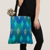 Tote Bag Impression diamant moderne du milieu du siècle, Tu (De près)