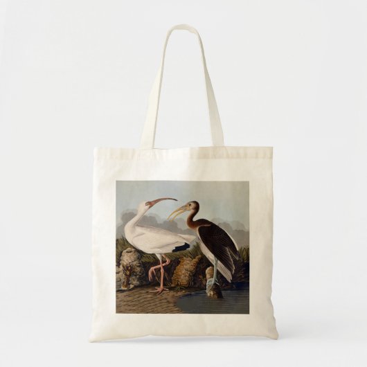 Tote Bag Impression d'oiseau Ibis blanc de John James Audub (Devant)