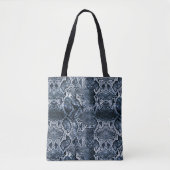 Tote Bag Impression du serpent bleu (Devant)