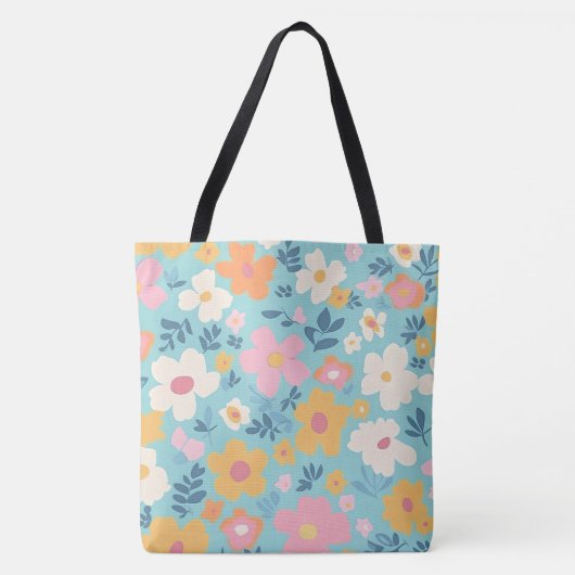 Tote Bag Impression florale d'été (Devant)
