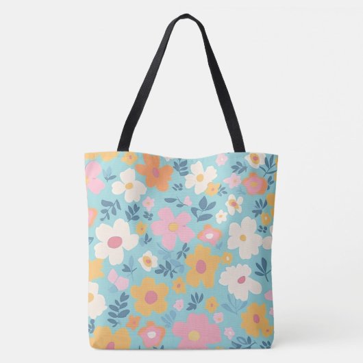 Tote Bag Impression florale d'été (Dos)