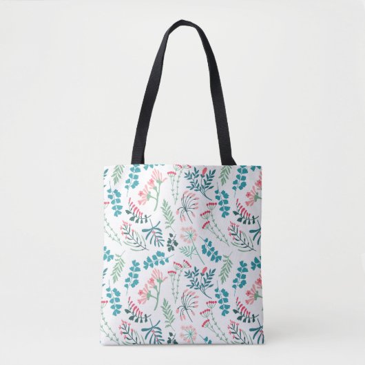 Tote Bag Impression florale moderne (Devant)