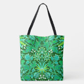 Tote Bag Impression Hyacinthe de William Morris, Vert Emera (Dos)