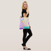 Tote Bag Impression jaune géométrique (Sur le modèle)