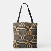 Tote Bag Impression Kwanzaa Kente (Noir/Or) (Dos)