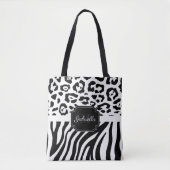 Tote Bag Impression Lepard / Impression Zebra (Devant)
