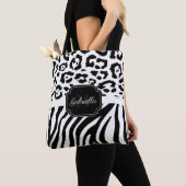 Tote Bag Impression Lepard / Impression Zebra (De près)