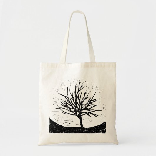 Tote Bag Impression linéaire de l'arbre automatique (Devant)