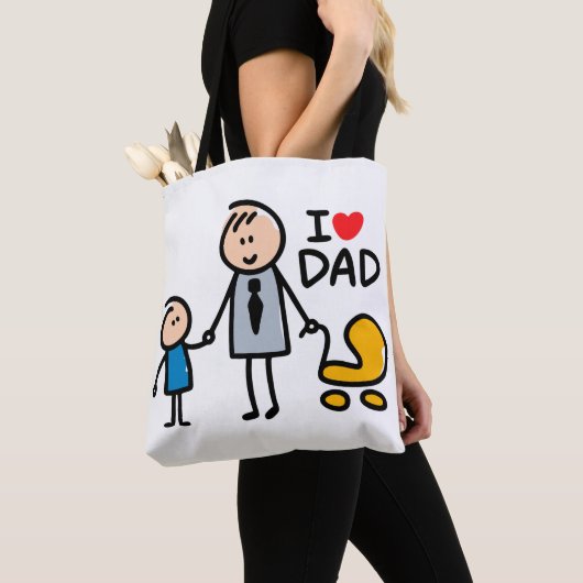 Tote Bag Impression Love Daddy (De près)
