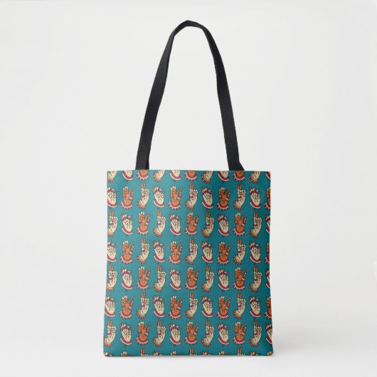 Tote Bag Impression main Abstraite : Art de l'impression Vi (Devant)