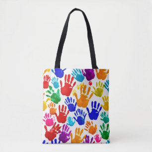 Tote Bag Impression manuelle colorée