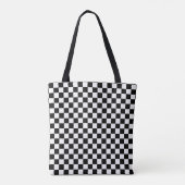 Tote Bag Impression numérique des échecs noirs et blancs (Dos)