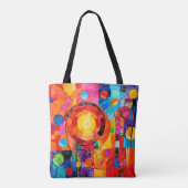Tote Bag Impression patchwork abstraite (Dos)