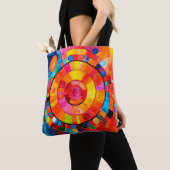 Tote Bag Impression patchwork abstraite (De près)