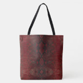 Tote Bag Impression Python rouge et noir (Devant)