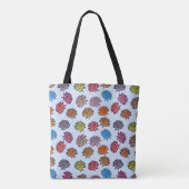 Tote Bag Impression Rose pointillée, Modèle Floral Moderne (Dos)