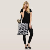 Tote Bag Impression vache noir et blanc (Sur le modèle)