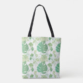 Tote Bag Impression verte tropicale sur Fourre-tout (Dos)