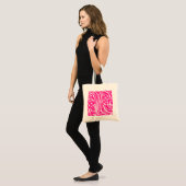 Tote Bag Impression zèbre rose (Devant (modèle))