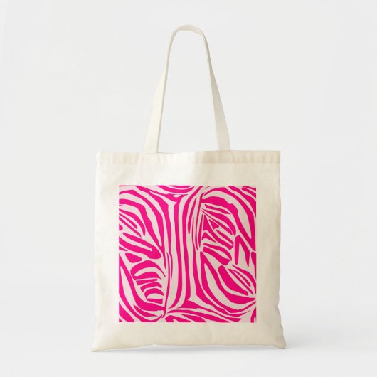 Tote Bag Impression zèbre rose (Devant)