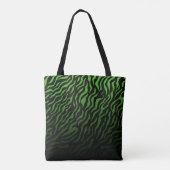 Tote Bag Impression zèbre vert et noir : élégant (Dos)