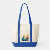 Tote Bag Impressionistic Ocean Wave (Devant)